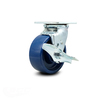 Service Caster 5 Inch Solid Polyurethane Swivel Caster with Roller Bearing and Brake SCC SCC-30CS520-SPUR-TLB